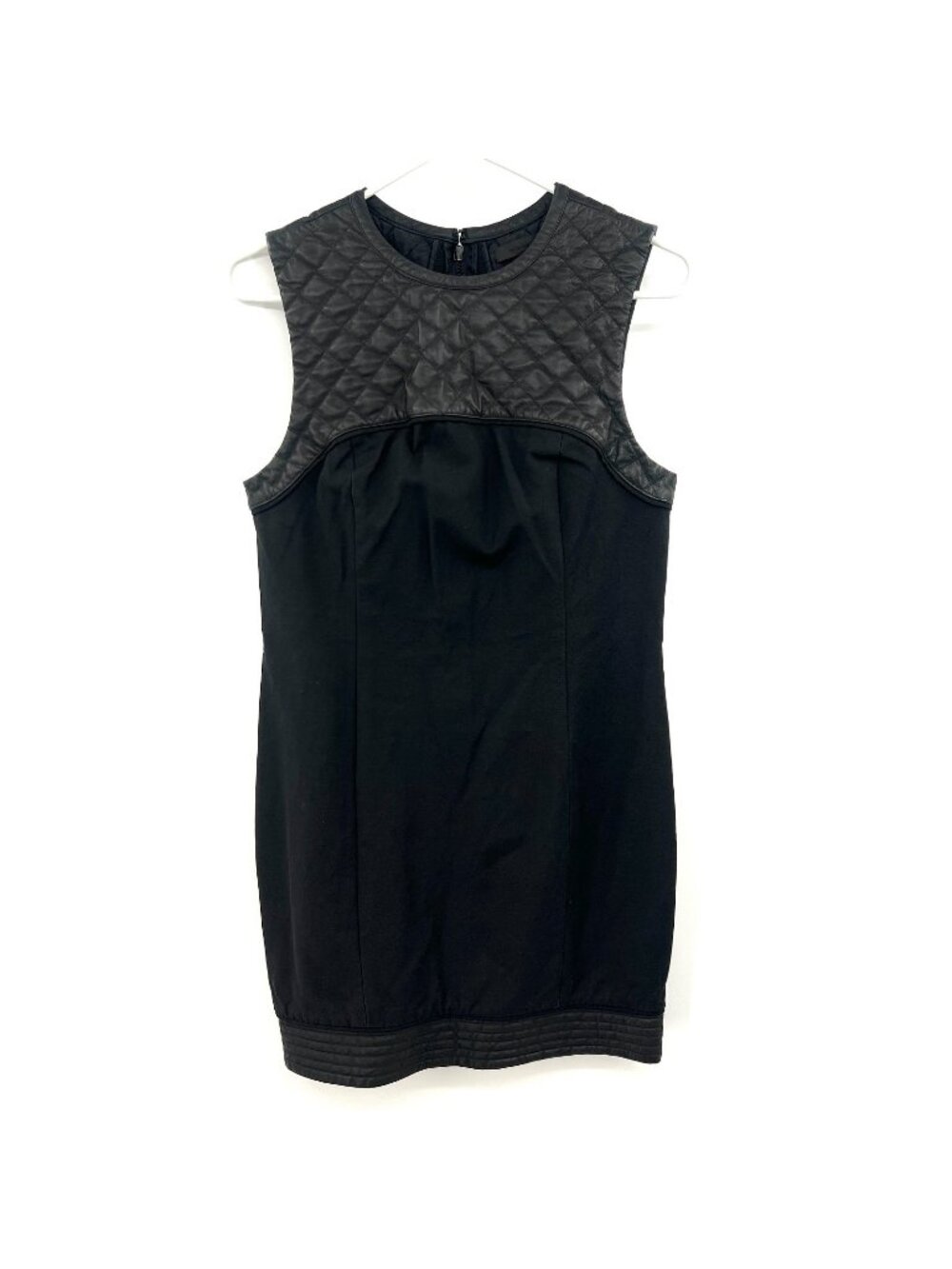 Alexander Wang Black Sleeveless Calf Skin Lined Dress Women's 8